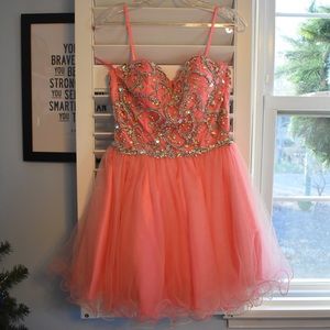 Pink party dress